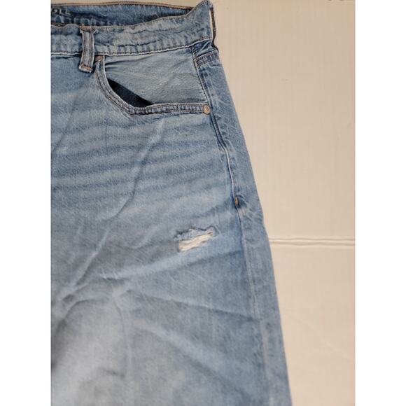 AMERICAN EAGLE Jeans Sz 14 Super High Rise Ultra Wide Leg Drapey Distressed - Picture 5 of 12